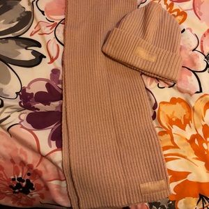 Victoria’s Secret pink hat and scarf